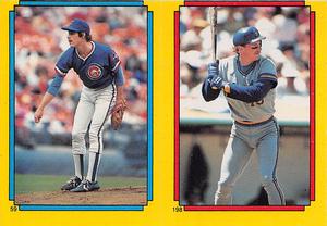 1988 O-Pee-Chee Stickers #59 / 198 Greg Maddux / Rob Deer Front