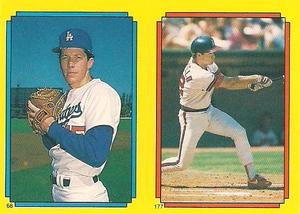 1988 O-Pee-Chee Stickers #68 / 177 Orel Hershiser / Dick Schofield Front