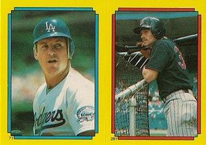 1988 O-Pee-Chee Stickers #71 / 281 Mickey Hatcher / Danny Gladden Front