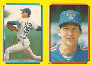 1988 O-Pee-Chee Stickers #73 / 236 Bob Welch / Charlie Hough Front