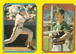 1988 O-Pee-Chee Stickers #105 / 167 Gary Carter / Carney Lansford Front