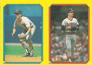 1988 O-Pee-Chee Stickers #108 / 180 Tim Flannery / DeWayne Buice Front