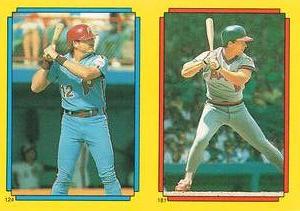 1988 O-Pee-Chee Stickers #124 / 181 Glenn Wilson / Brian Downing Front