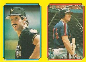 1988 O-Pee-Chee Stickers #130 / 175 Sid Bream / Jack Howell Front