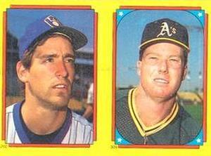 1988 O-Pee-Chee Stickers #202 / 309 B.J. Surhoff / Mark McGwire Front