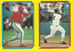 1988 Topps Stickers #49 / 303 Terry Pendleton / Gary Ward Front