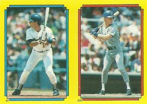 1988 Topps Stickers #67 / 235 Mike Scioscia / Steve Buechele Front