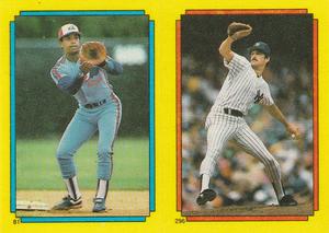 1988 Topps Stickers #81 / 296 Hubie Brooks / Ron Guidry Front