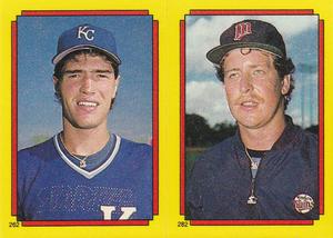 1988 Topps Stickers #262 / 282 Mark Gubicza / Frank Viola Front