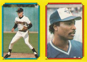1988 Topps Stickers #93 / 189 Robby Thompson / Lloyd Moseby Front