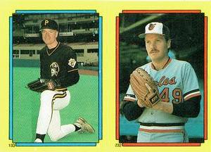 1988 Topps Stickers #133 / 232 Jeff Robinson / Tom Niedenfuer Front