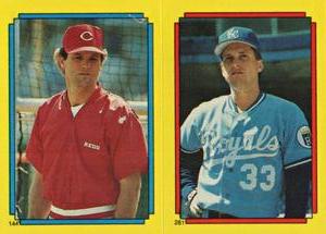 1988 Topps Stickers #144 / 261 Ron Oester / Kevin Seitzer Front