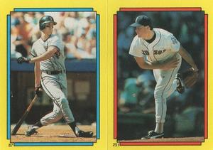 1988 Topps Stickers #87 / 251 Will Clark / Roger Clemens Front