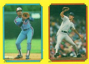 1988 Topps Stickers #81 / 296 Hubie Brooks / Ron Guidry Front