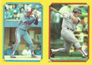 1988 Topps Stickers #77 / 252 Casey Candaele / Rich Gedman Front