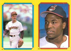 1988 Topps Stickers #107 / 205 Eddie Whitson / Mel Hall Front