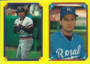 1988 Topps Stickers #8 / 306 Darrell Evans / Kevin Seitzer Front