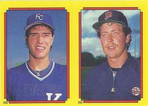 1988 Topps Stickers #262 / 282 Mark Gubicza / Frank Viola Front