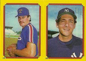 1988 Topps Stickers #242 / 300 Dale Mohorcic / Dave Righetti Front