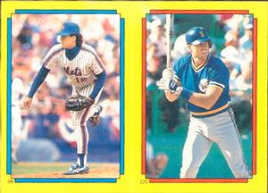 1988 Topps Stickers #98 / 220 Ron Darling / Dave Valle Front