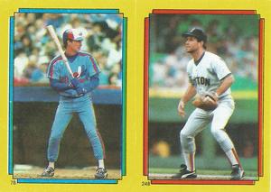 1988 Topps Stickers #78 / 248 Mike Fitzgerald / Marty Barrett Front