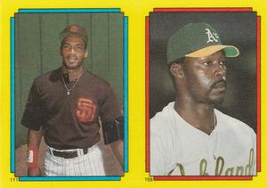 1988 Topps Stickers #111 / 168 Chris Brown / Dave Stewart Front