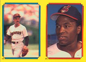 1988 Topps Stickers #107 / 205 Eddie Whitson / Mel Hall Front