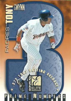 1998 Donruss Elite - Prime Numbers Samples #7a Tony Gwynn Front