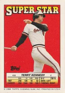 1988 Topps Stickers - Super Star Backs #55 Terry Kennedy Front