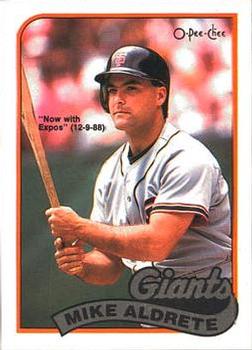 1989 O-Pee-Chee #9 Mike Aldrete Front