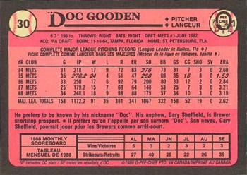 1989 O-Pee-Chee #30 Doc Gooden Back