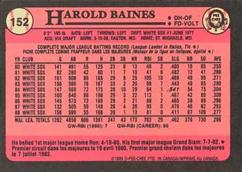 1989 O-Pee-Chee #152 Harold Baines Back