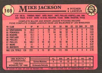 1989 O-Pee-Chee #169 Mike Jackson Back