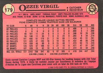1989 O-Pee-Chee #179 Ozzie Virgil Back