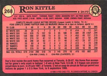 1989 O-Pee-Chee #268 Ron Kittle Back