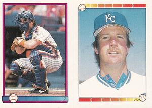 1989 O-Pee-Chee Stickers #2 / 272 Gary Carter / Steve Farr Front