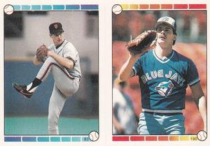 1989 O-Pee-Chee Stickers #83 / 190 Mike Krukow / Mike Flanagan Front