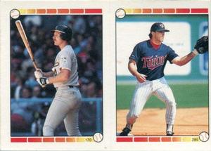 1989 O-Pee-Chee Stickers #170 / 289 Carney Lansford / Gary Gaetti Front