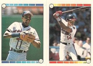 1989 O-Pee-Chee Stickers #24 / 208 Dion James / Julio Franco Front