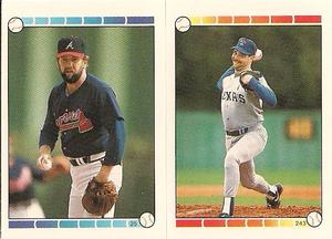 1989 O-Pee-Chee Stickers #25 / 243 Bruce Sutter / Jeff Russell Front