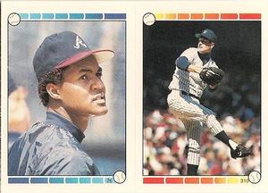 1989 O-Pee-Chee Stickers #26 / 310 Andres Thomas / Tommy John Front