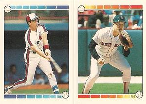 1989 O-Pee-Chee Stickers #70 / 253 Tim Wallach / Rich Gedman Front