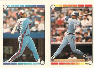 1989 O-Pee-Chee Stickers #72 / 185 Hubie Brooks / Fred McGriff Front