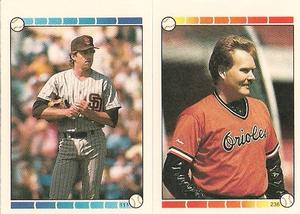 1989 O-Pee-Chee Stickers #111 / 236 Andy Hawkins / Tom Niedenfuer Front