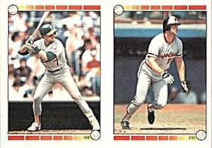 1989 O-Pee-Chee Stickers #168 / 235 Walt Weiss / Terry Kennedy Front