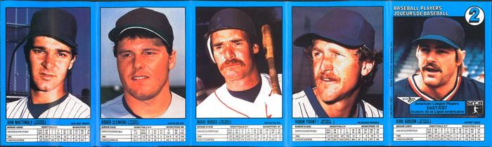 1987 General Mills Booklets #2 Kirk Gibson / Robin Yount / Wade Boggs / Roger Clemens / Don Mattingly / Rickey Henderson / Pat Tabler / Dave Winfield / Jack Morris / Eddie Murray Front