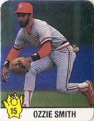 1987 Hostess Superstar Series '87 Stickers #15 Ozzie Smith Front