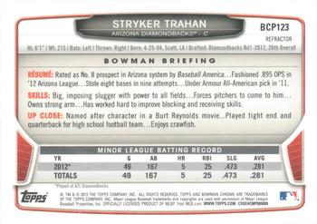 2013 Bowman Chrome - Prospects X-Fractors #BCP123 Stryker Trahan Back