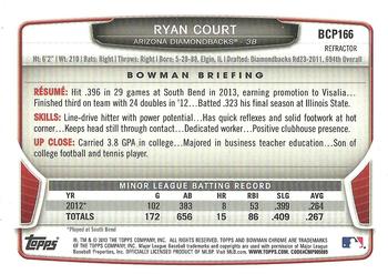 2013 Bowman Chrome - Prospects X-Fractors #BCP166 Ryan Court Back