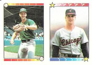 1989 Topps Stickers #165 / 321 Terry Steinbach / Dave Gallagher Front
